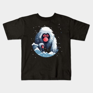 Snow Monkey Fathers Day Kids T-Shirt